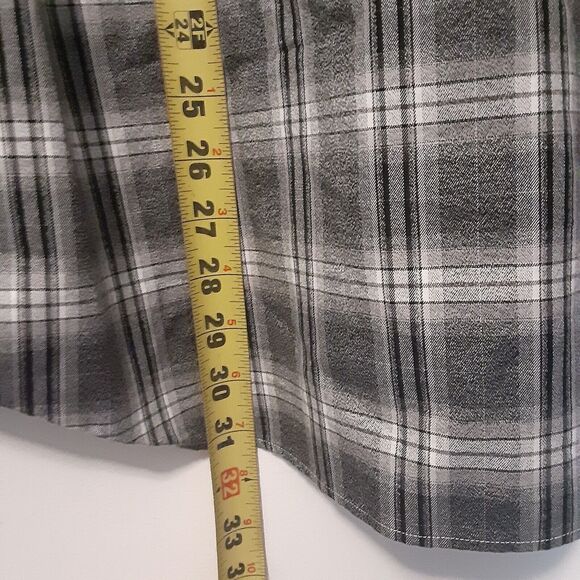 Bugatchi Classic Fit Adult Mens L Gray Plaid Long Sleeve Button Up Shirt - Picture 7 of 7